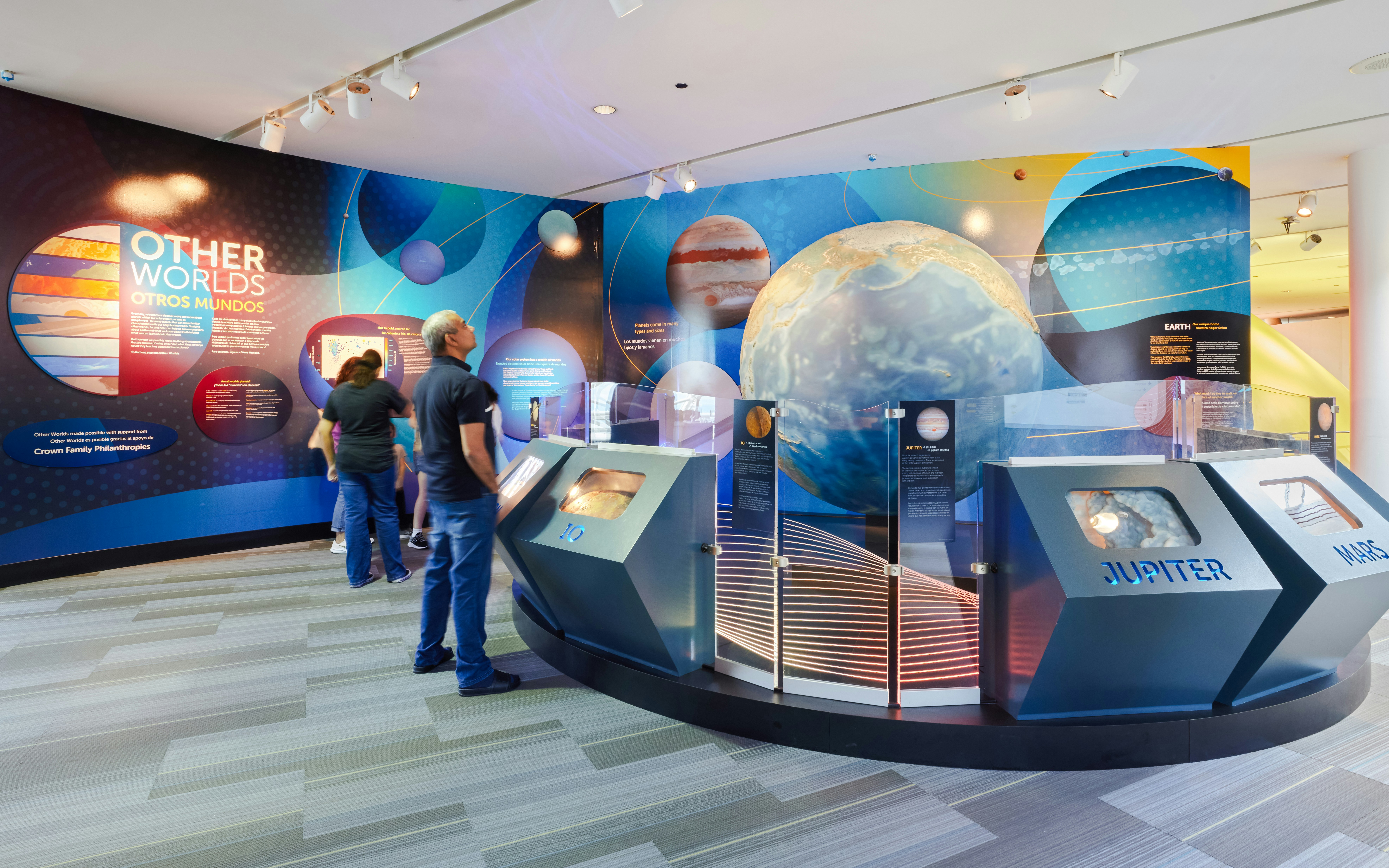 People exploring Adler Planetarium, Chicago