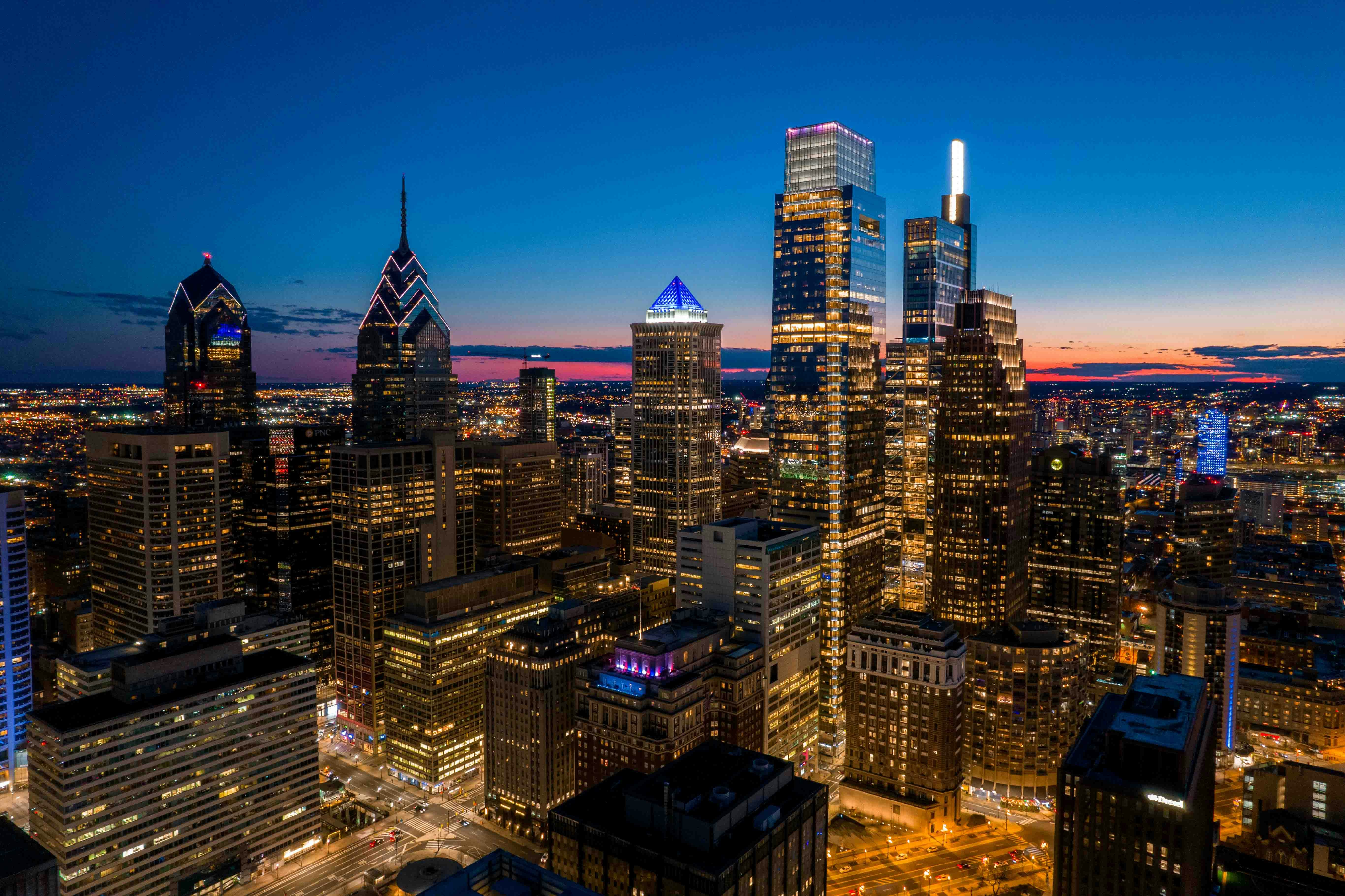 Vista de Nueva York en helicóptero