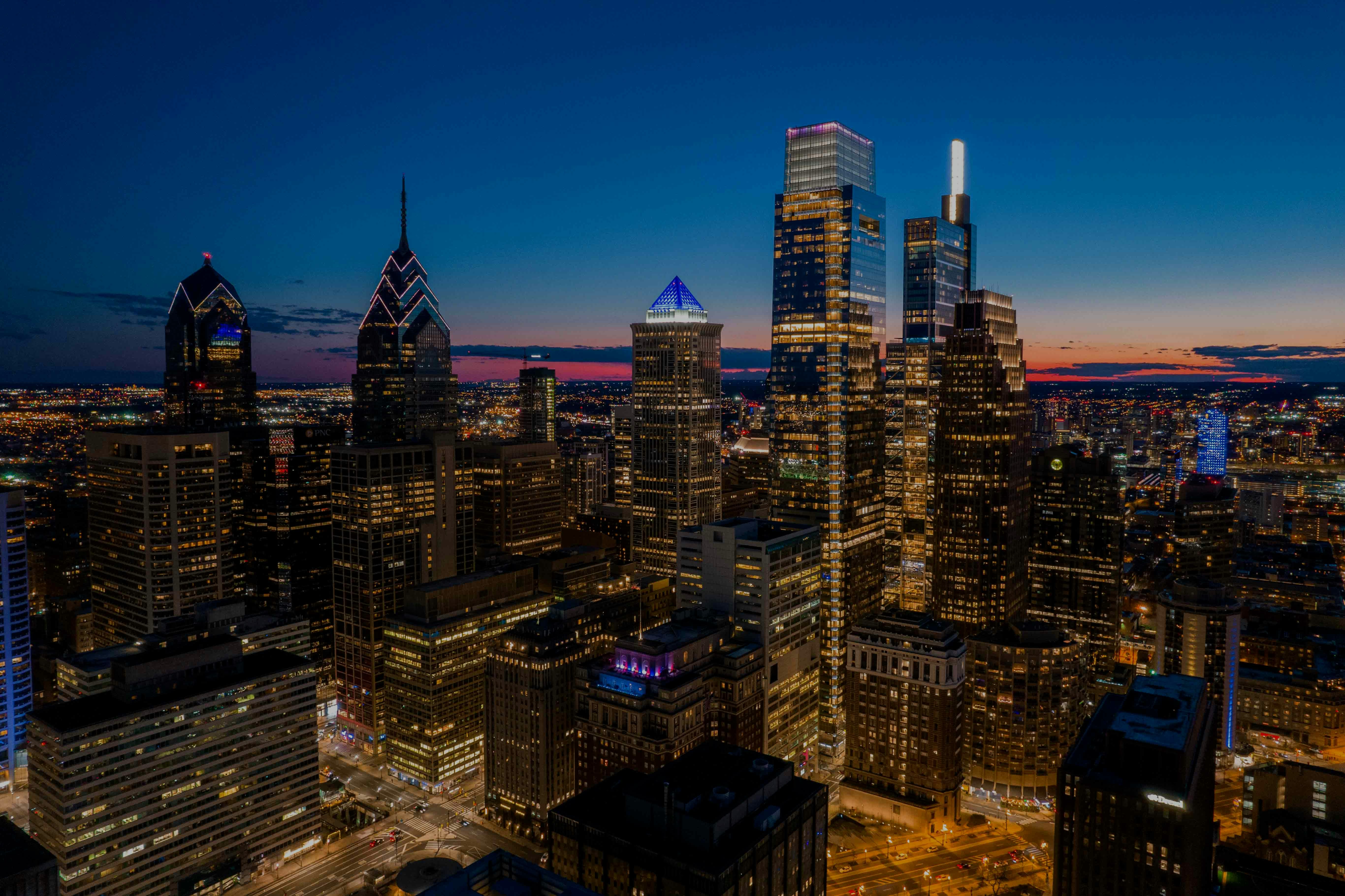 NYC Helicopter night view