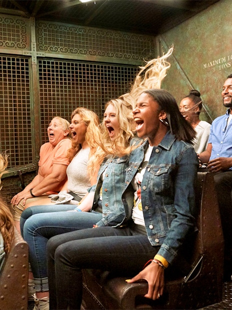 Guests on a ride at Disney's Hollywood Studios at Walt Disney World Resort, Orlando