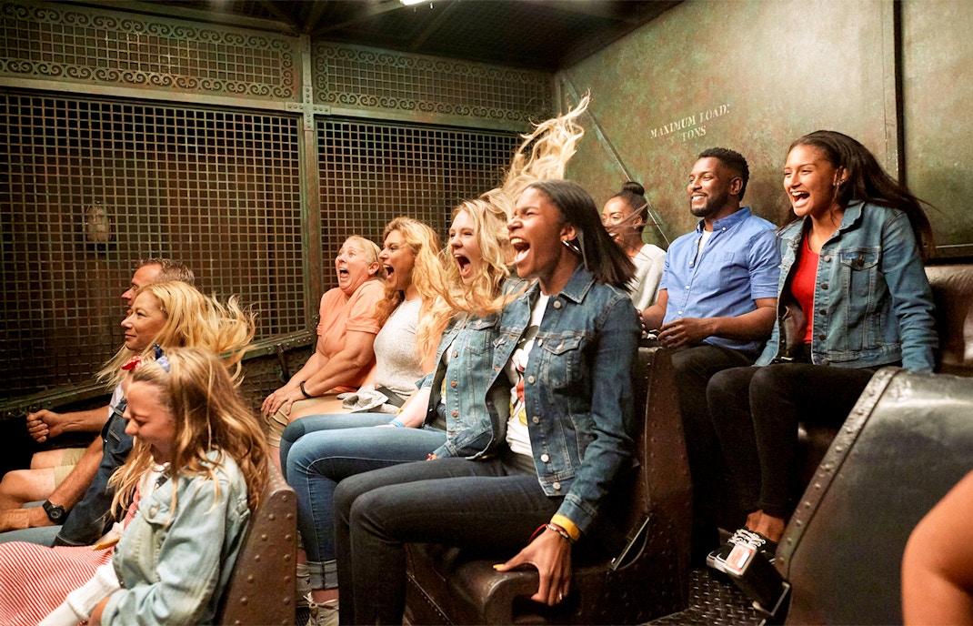 Guests on a ride at Disney's Hollywood Studios at Walt Disney World Resort, Orlando