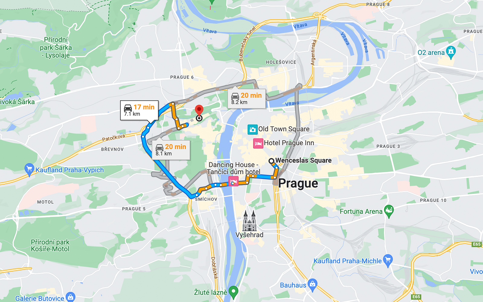 Getting to Prague Castle by Car