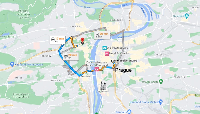 Getting to Prague Castle by Car