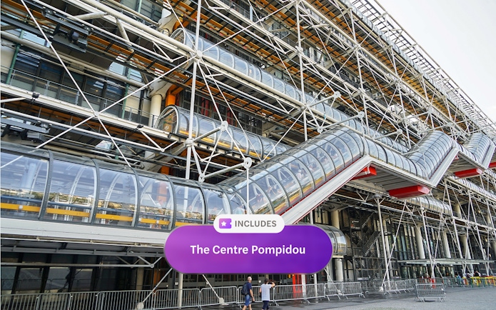 Centre Pompidou exterior with exposed structural elements, Paris Museum pass.