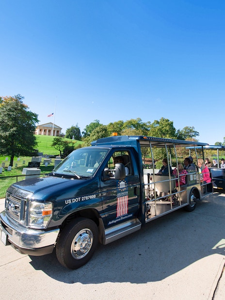 Tram tour near Arlington National Cemetery Memorial in Washington, D.C.