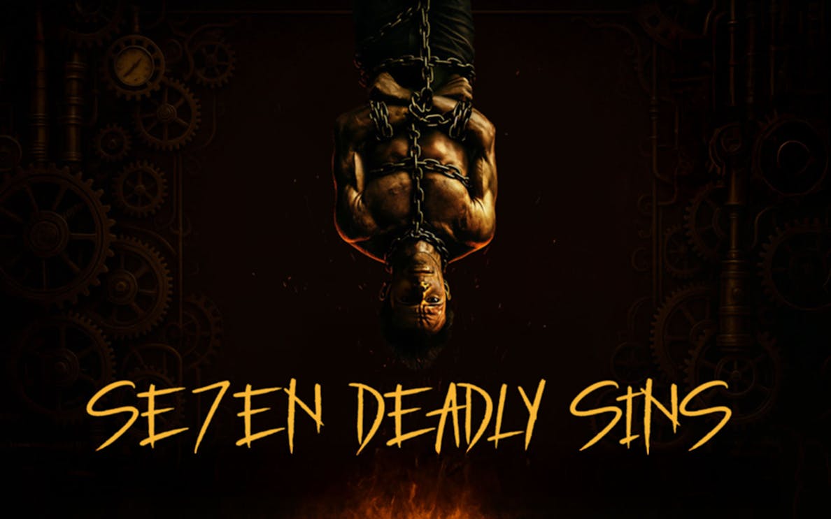 Performer in chains for Lord Nil 7 Deadly Sins Broadway show