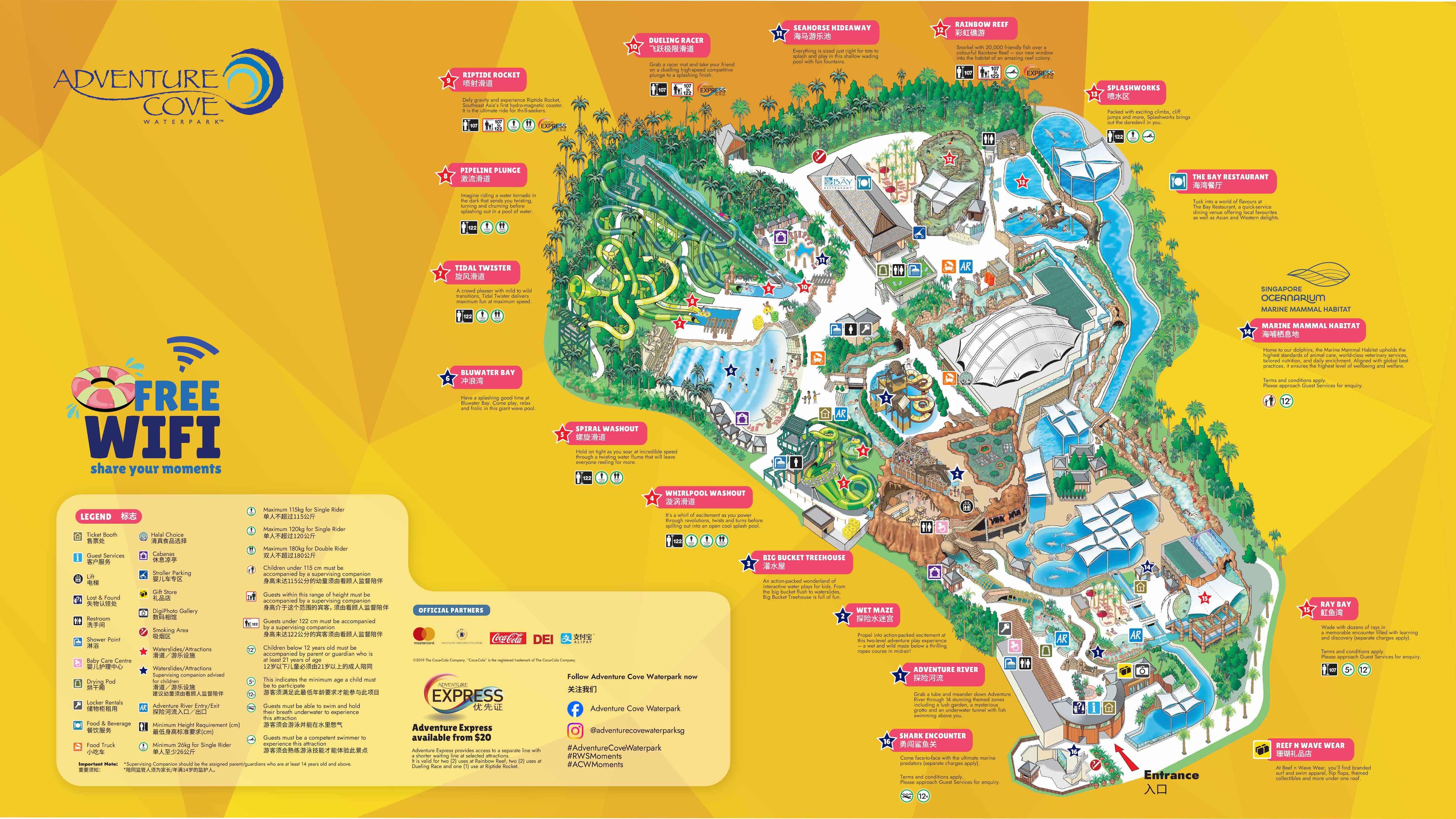 Adventure Cove Waterpark Map