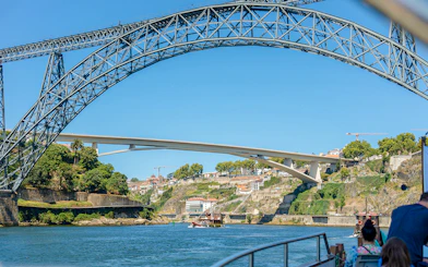 Ponte da Arrábida view from Douro River Cruise in Porto, Portugal.