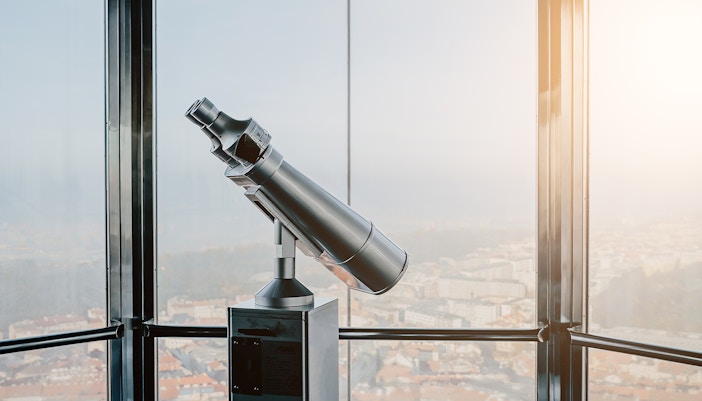 Outdoor observation deck at Zizkov Television Tower