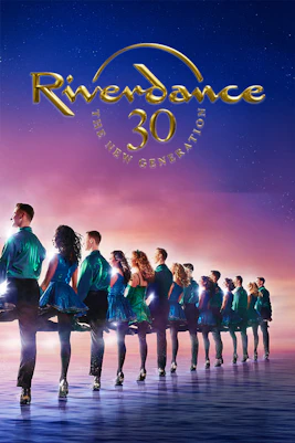 Riverdance performance on stage in New York City theater.