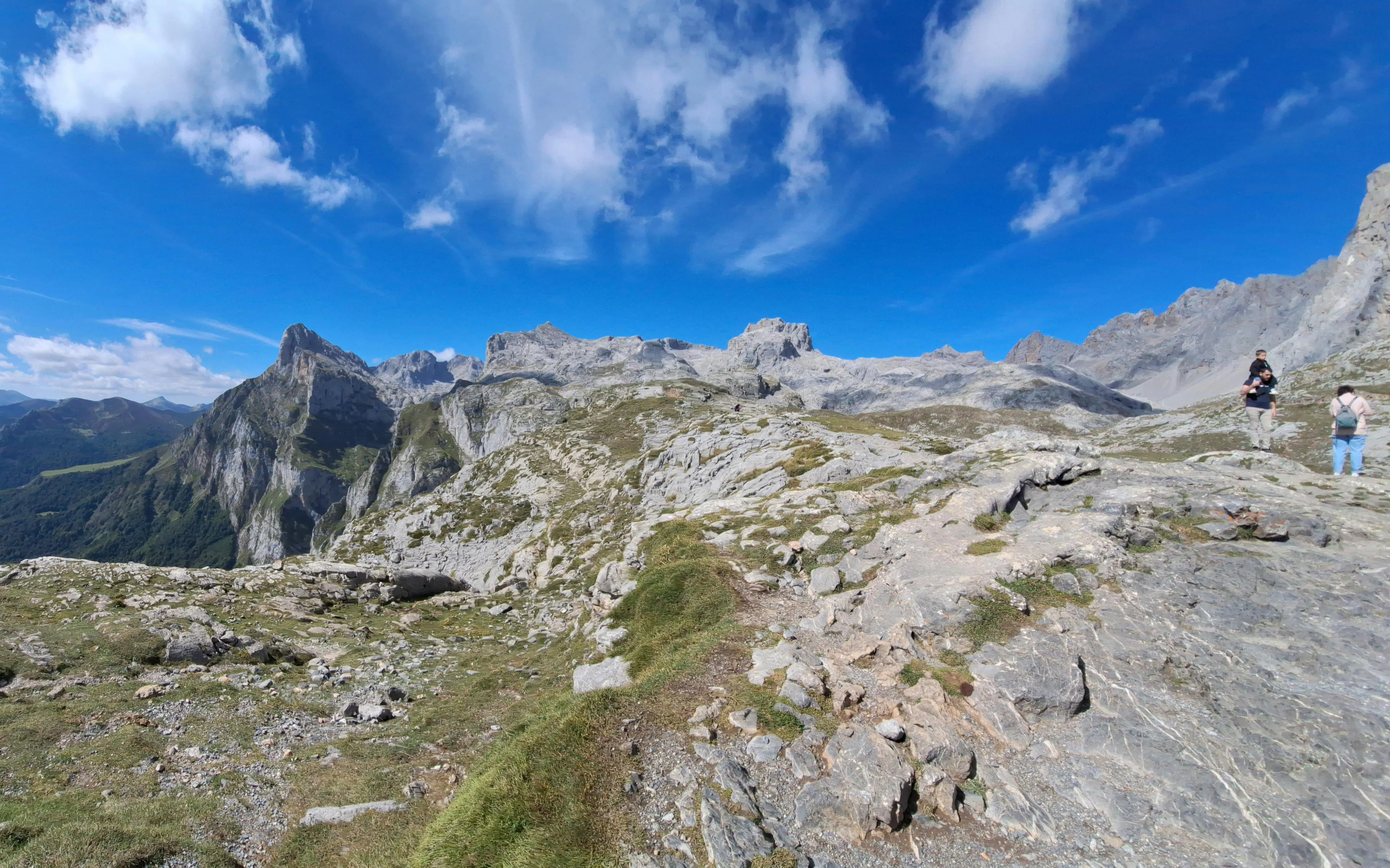 Limestone peaks in Picos de Europa National Park, northern Spain, near Fuente Dé cable car.