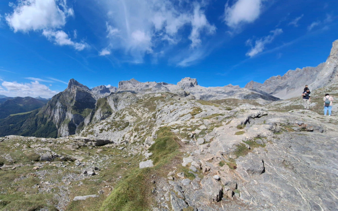 Limestone peaks in Picos de Europa National Park, northern Spain, near Fuente Dé cable car.