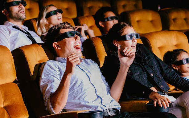 Visitors enjoying a 4D movie experience with Sentosa Choice Pass.
