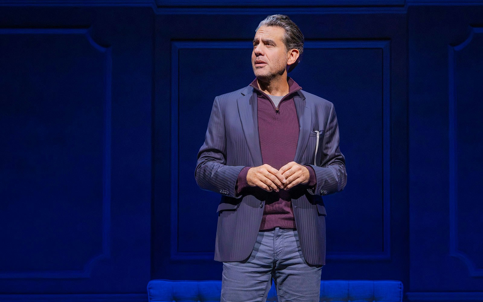 Performer on stage during Art Broadway show.