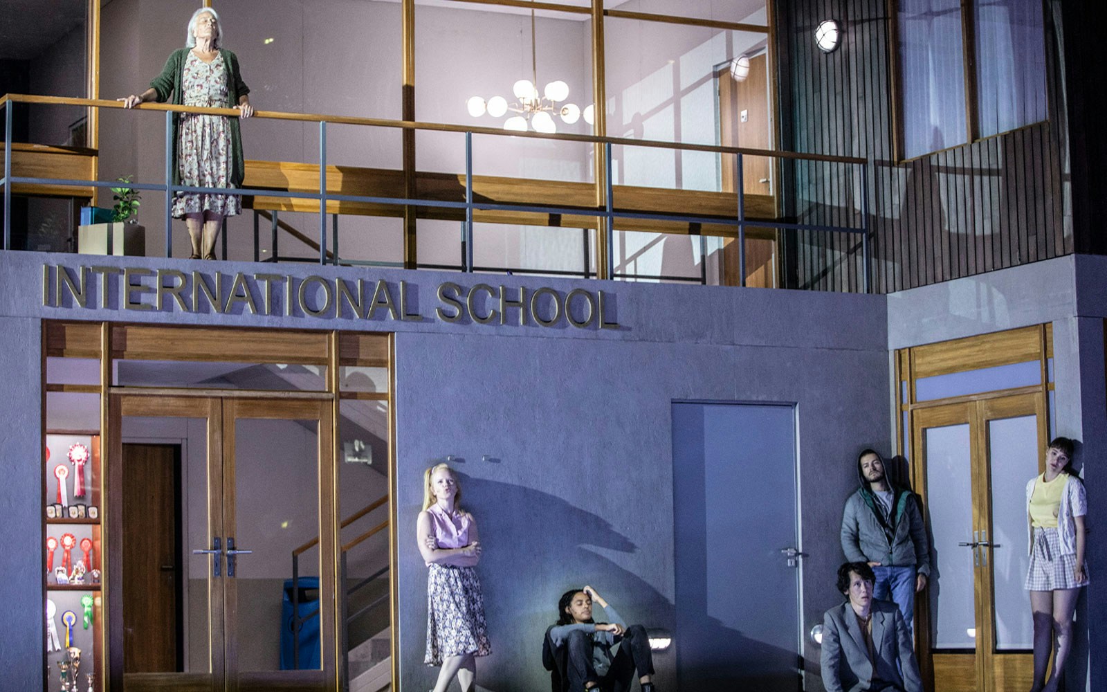 Scene from "Innocence" Broadway show at an international school setting.