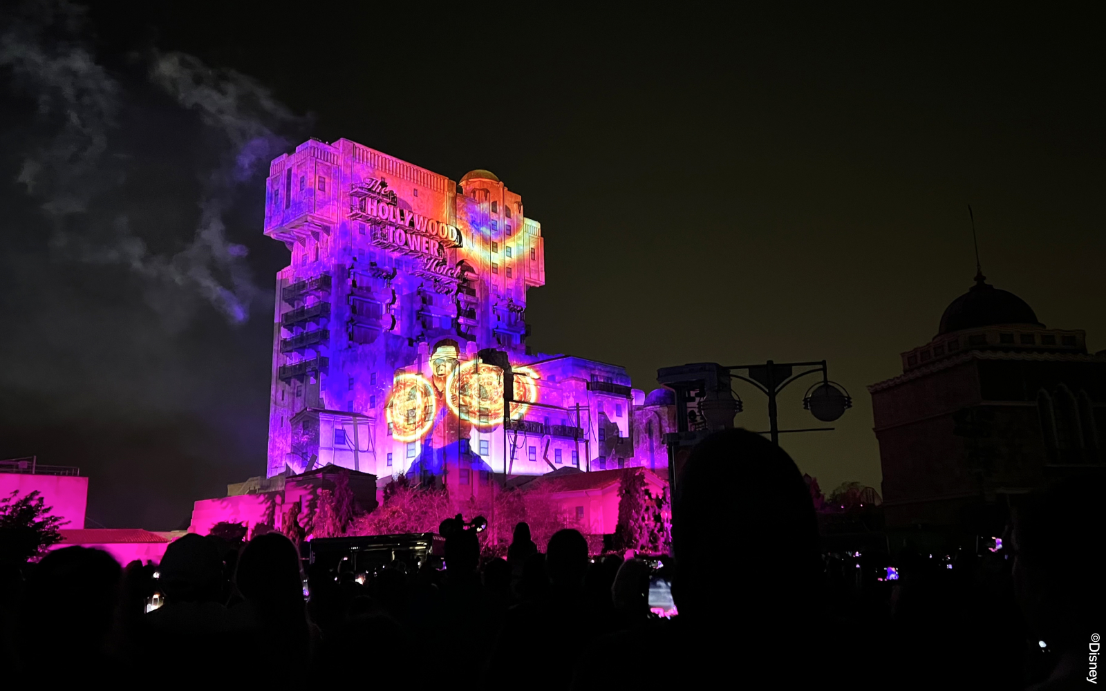 Doctor Strange performing magic at Disneyland Paris parade show.