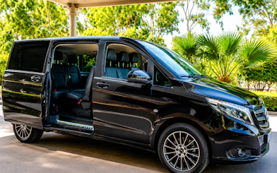 Private van for Marrakech Moroccan hammam and massage tour pickup.