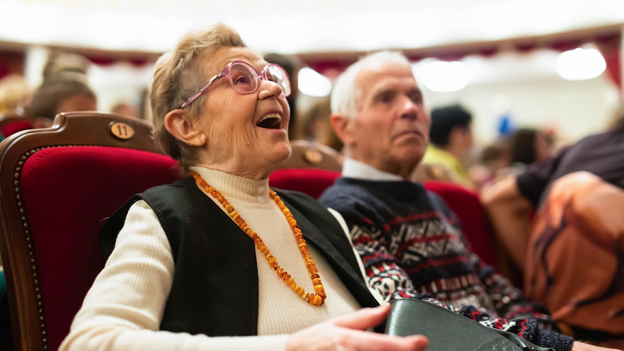 Guests watching film in Universal Studios Hollywood