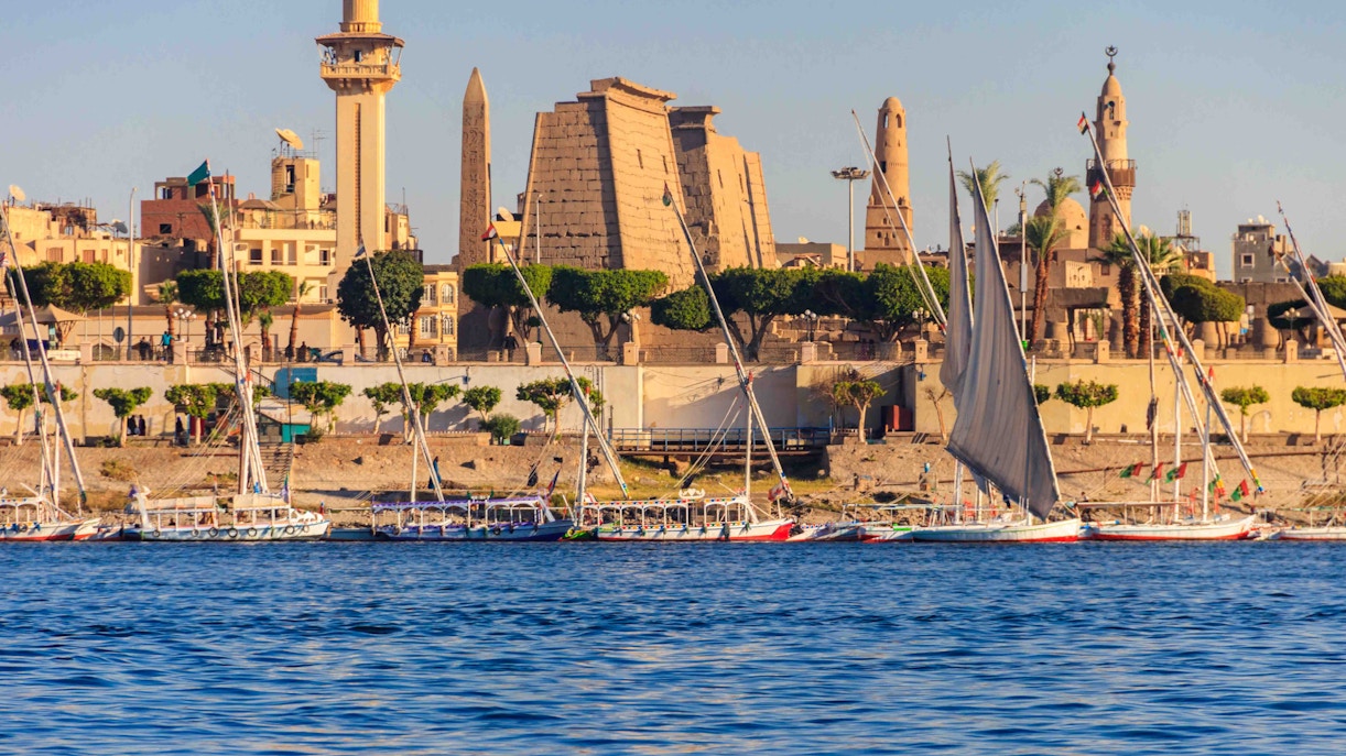 Ships by the nile river