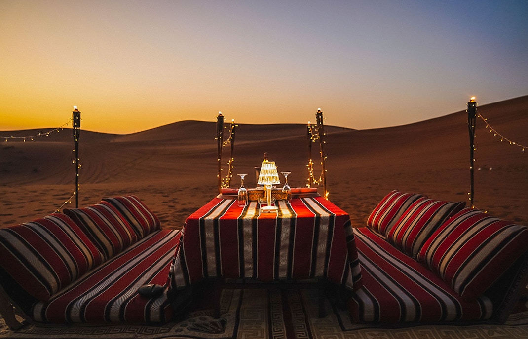 Cena privata al safari nel deserto