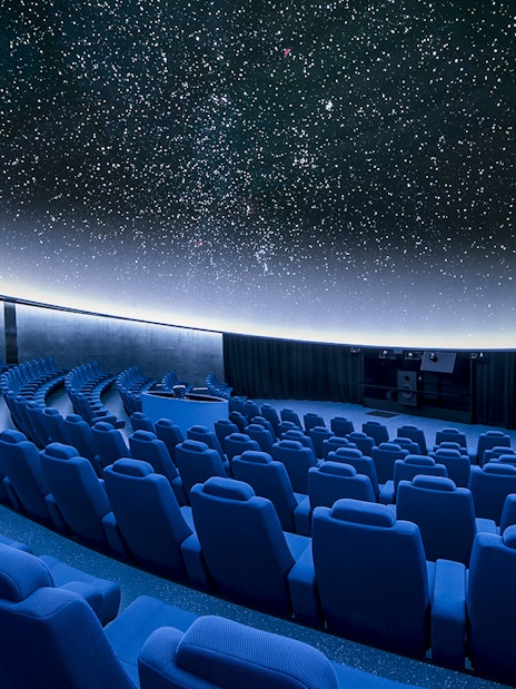 Planetarium interior at Hemisfèric, Valencia's City of Arts and Sciences complex.