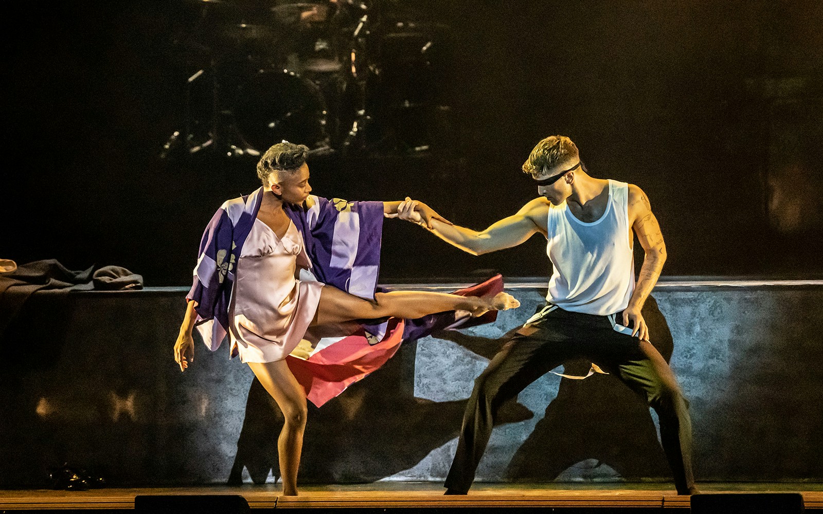 Dancers performing in "Peaky Blinders: The Redemption of Thomas Shelby" stage show.