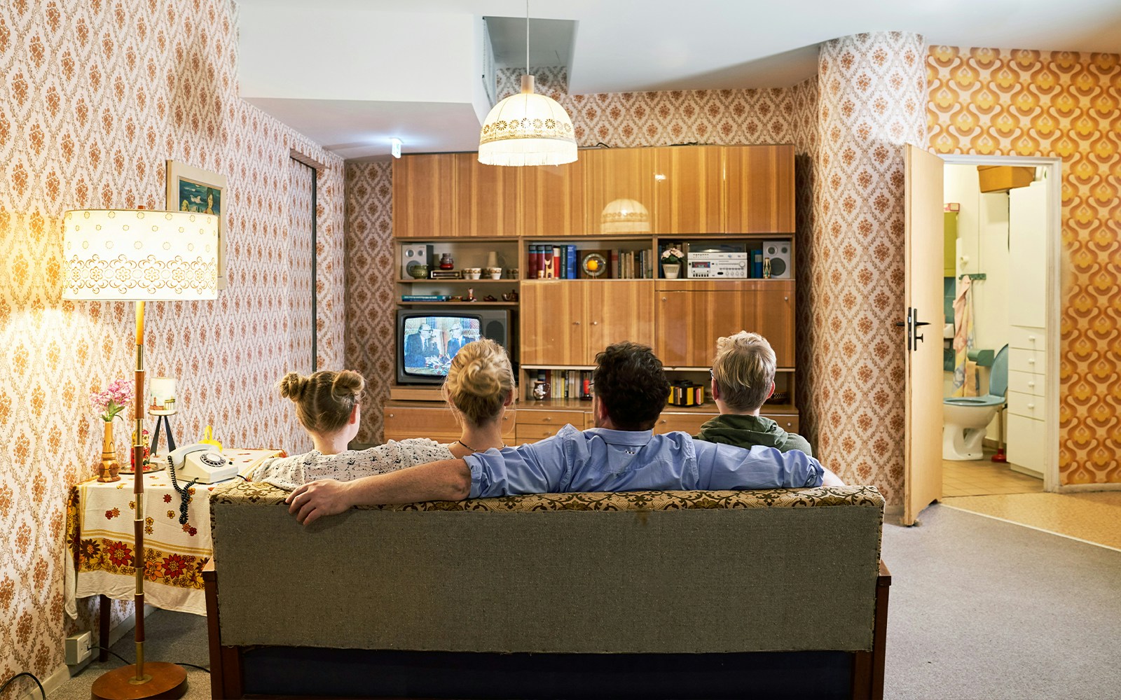 Interior view of a DDR Museum German Apartment showcasing historical artifacts and furniture, a unique tour experience in Berlin, Germany
