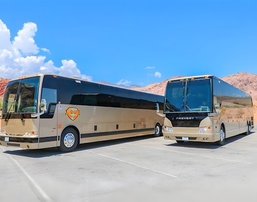 Grand Canyon West on a sunny day during a Las Vegas bus tour.