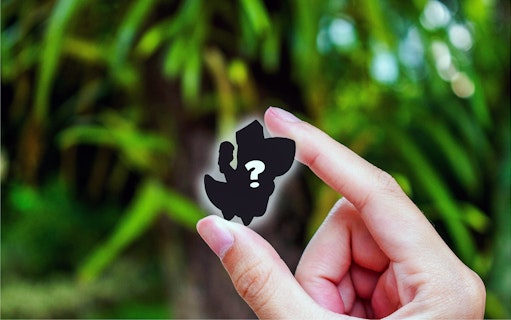 Hand holding a puzzle piece with a question mark, RANSACK PUZZLE HUNT theme.