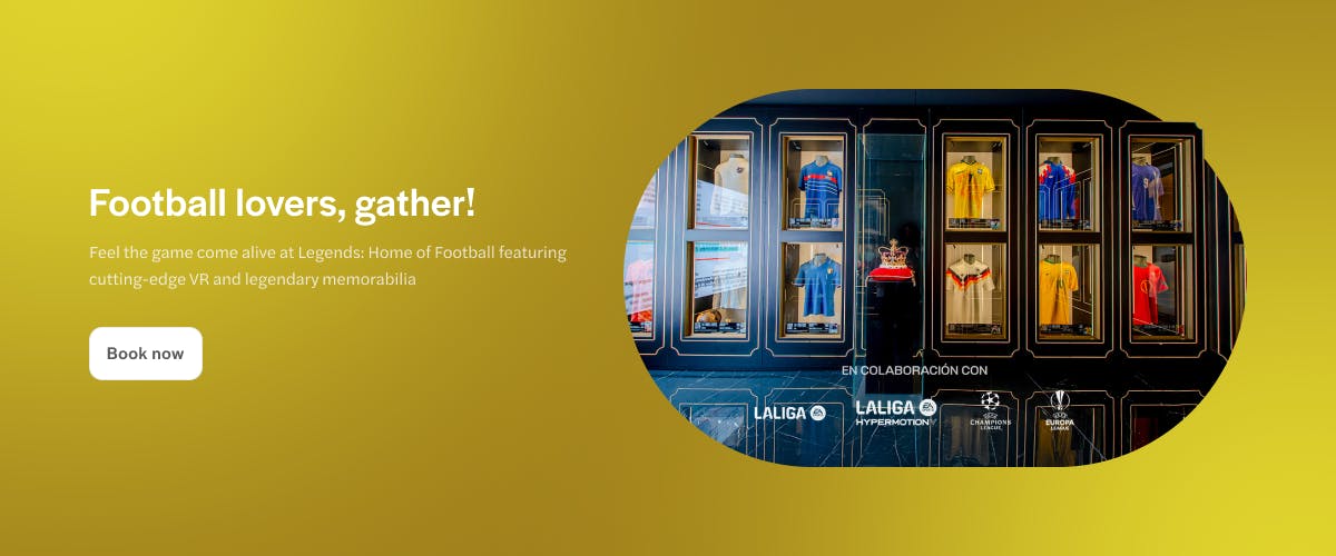 Football jerseys and memorabilia display at Legends of Football museum.
