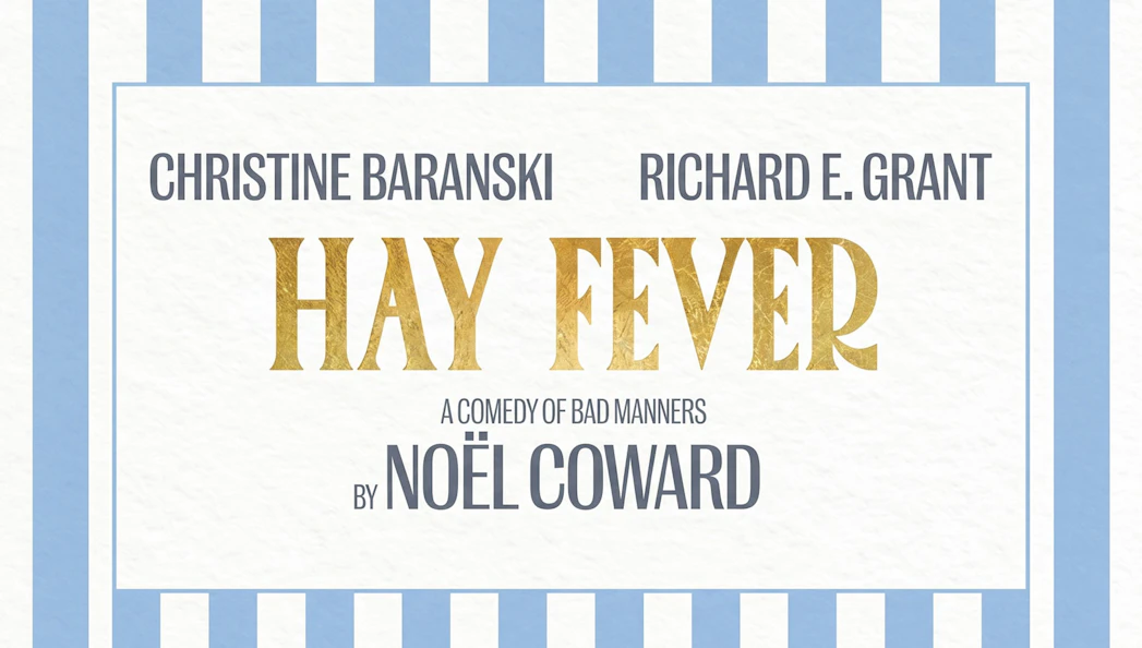 Hay Fever play poster featuring actors, West End production by Noël Coward