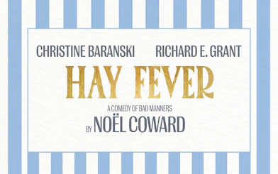 Hay Fever play poster featuring actors, West End production by Noël Coward