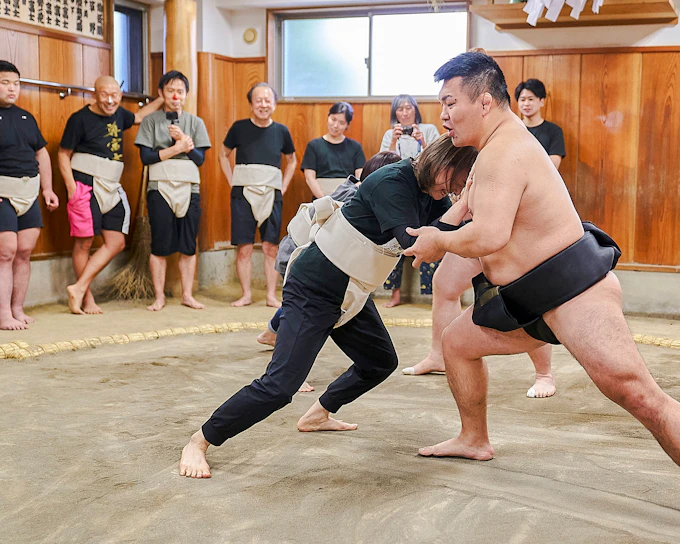 Sumo Show on a Special Dohyo with Chanko-Nabe Dinner · Koto City