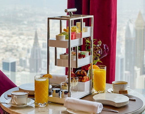 High tea seating at At.Mosphere, Burj Khalifa