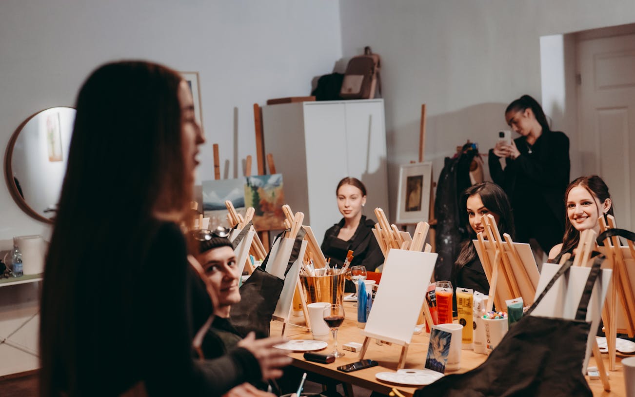 krakow sip & paint workshop with unlimited wine & prosecco-1