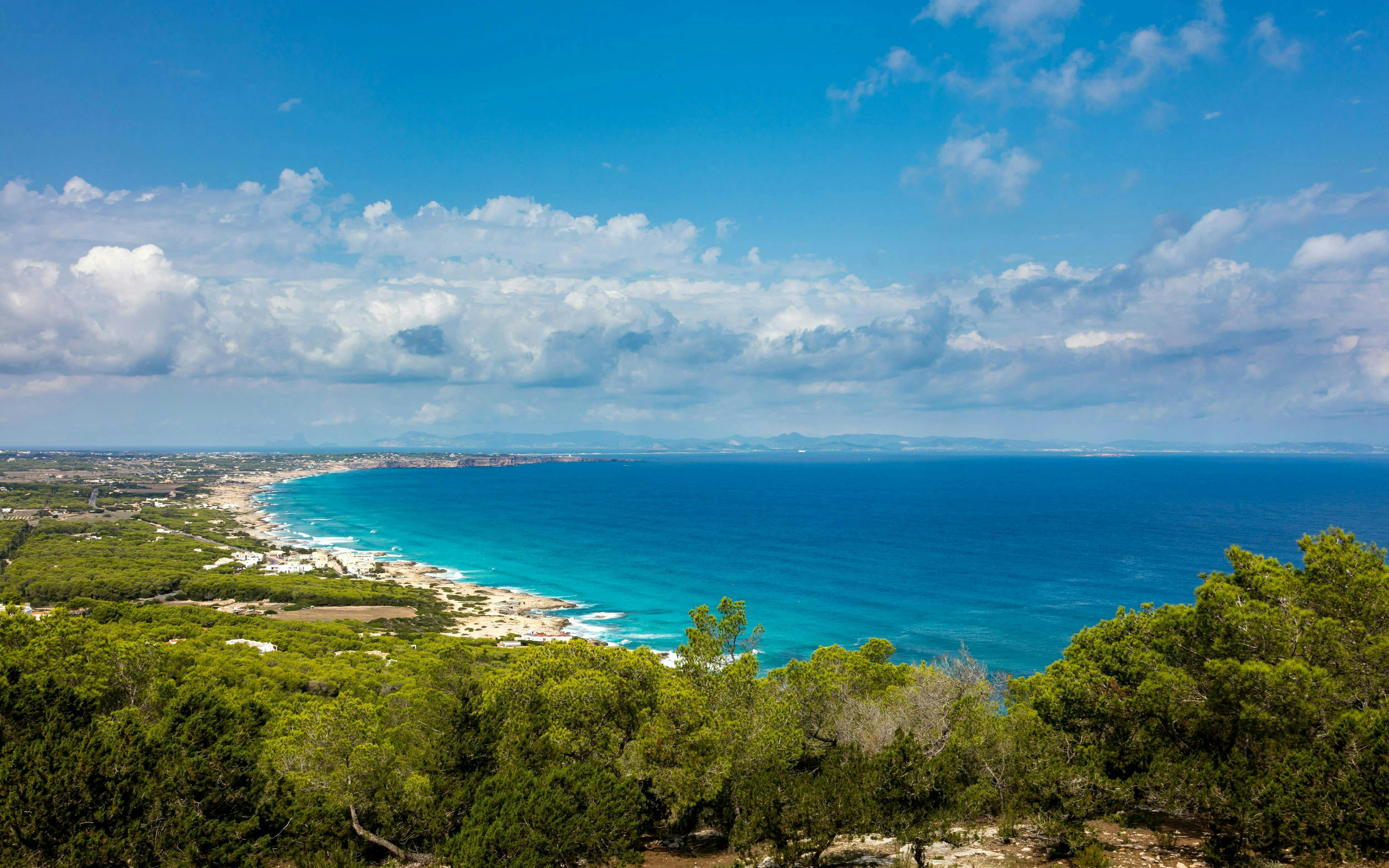 El Mirador de Formentera viewpoint overlooking coastline and blue sea.