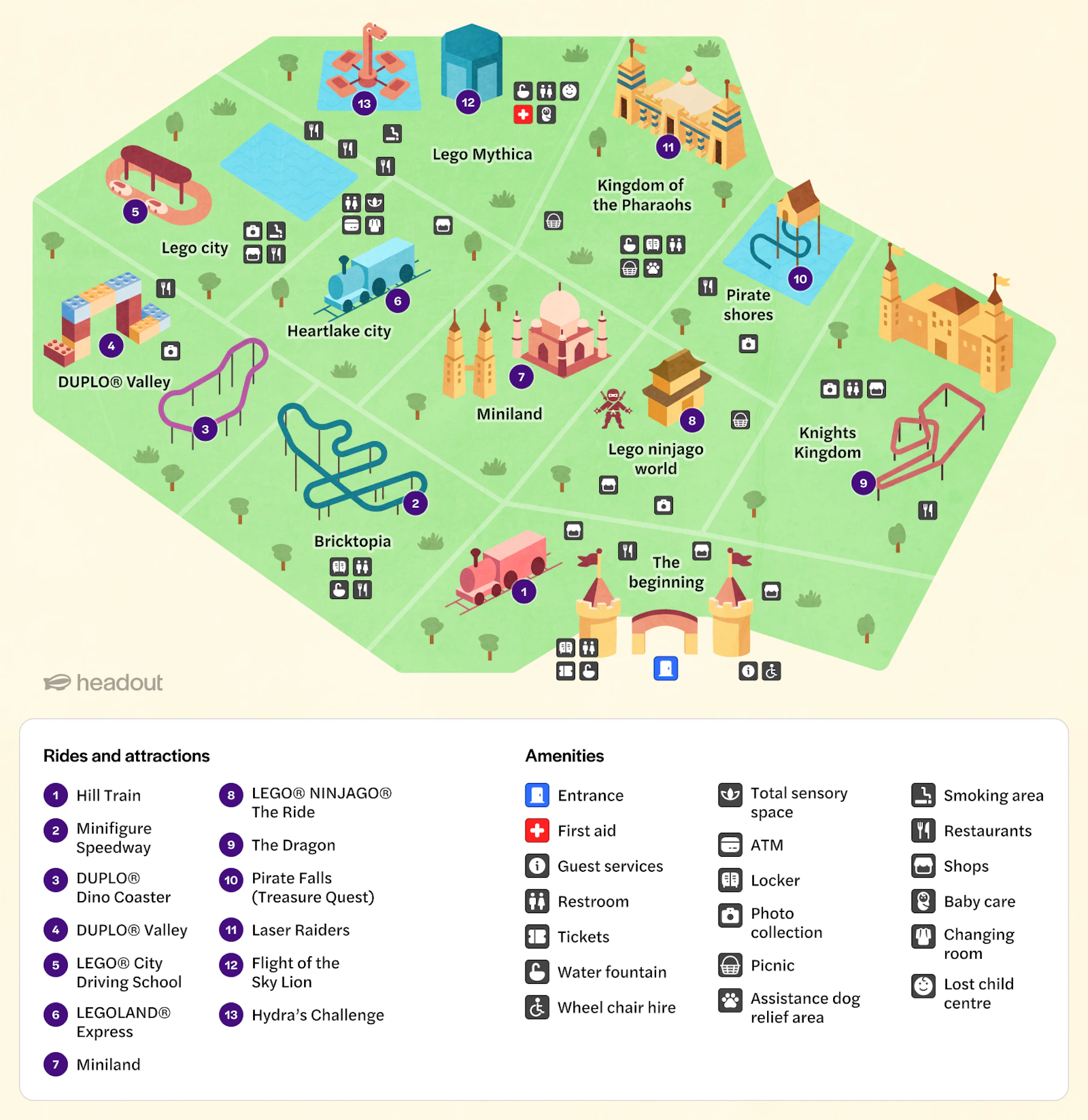 Map of Legoland Windsor Resort