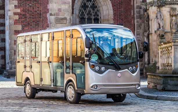 Exterior view of the Electric car during 2-Hour Wroclaw Group Tour
