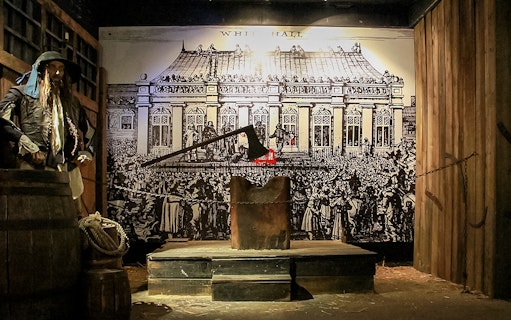 Execution scene display at The Clink Prison Museum, London.