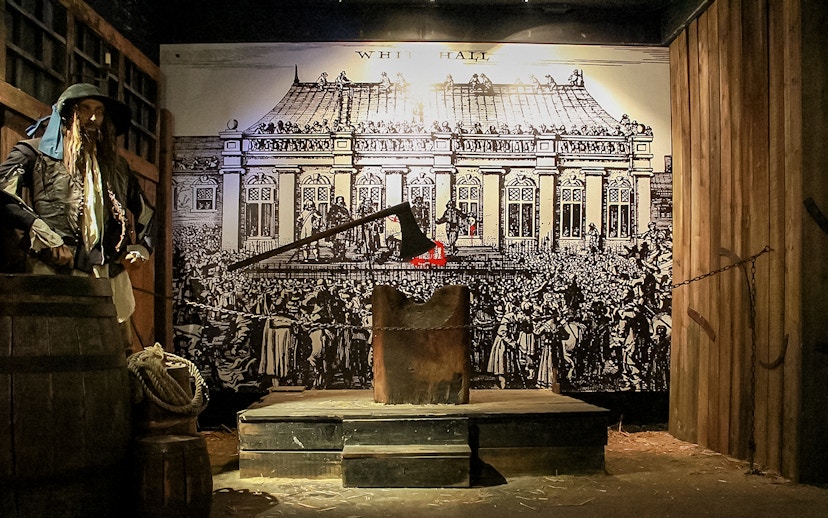 Execution scene display at The Clink Prison Museum, London.