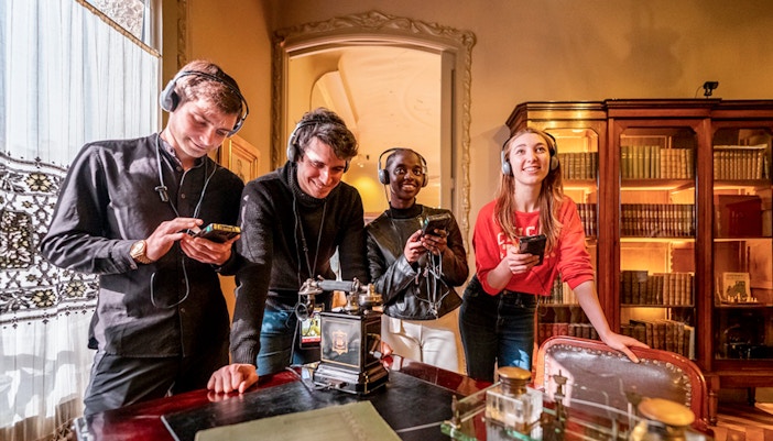 Visitors at the La Pedrera-Casa Milà