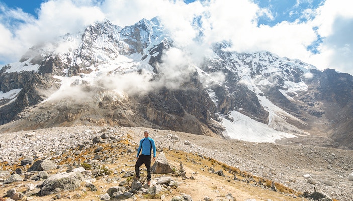 Amazing view of salkantay trek in peruvian andes