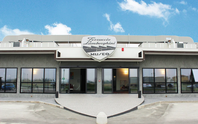 Ferruccio Lamborghini Museum entrance in Bologna, Italy.