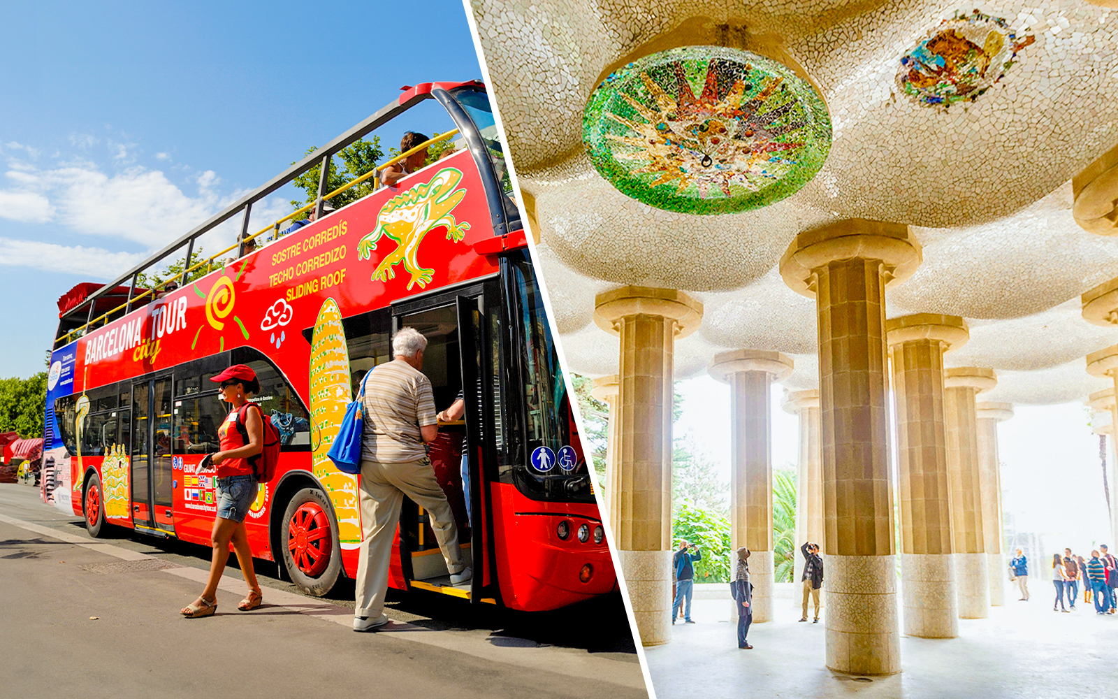 Combo (Save 16%): Barcelona Hop-On Hop-Off Bus Tour + Park Güell Tickets