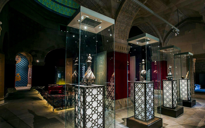 Exhibit of artifacts in the Palace of Shirvanshahs, Baku.