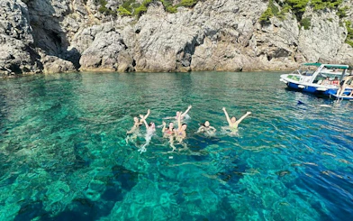 Private Blue Cave & Elafiti Islands Speedboat Tour with Drinks & Snorkeling
