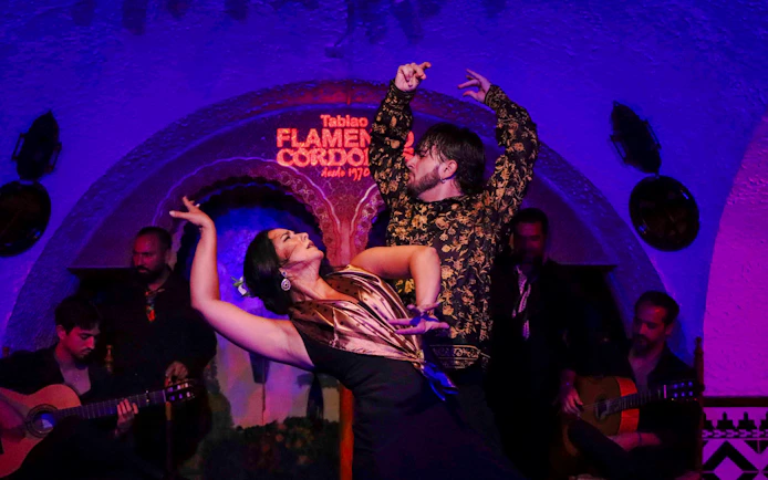 Flamenco dancers performing at Tablao Cordobes in Barcelona.