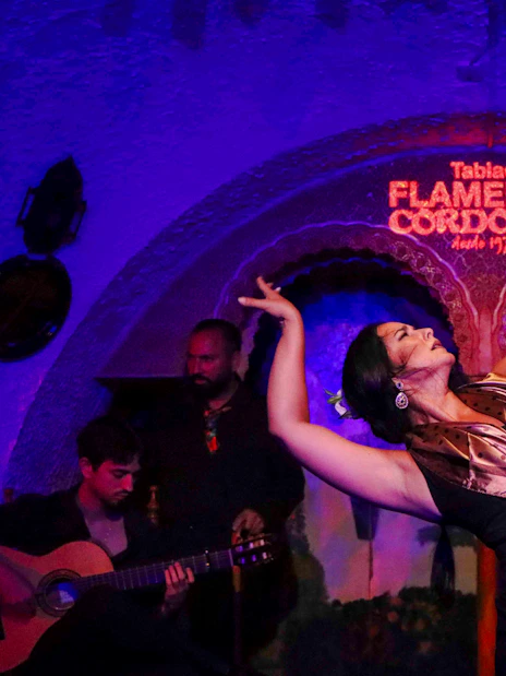 Flamenco dancers performing at Tablao Cordobes in Barcelona.
