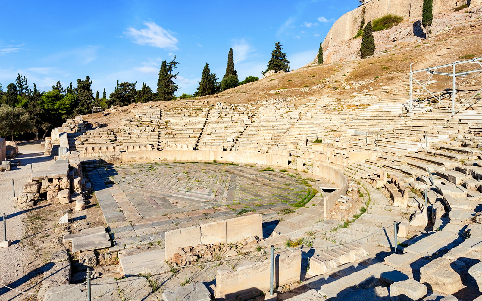 Theatre of Dionysus seating area at Acropolis, Athens.