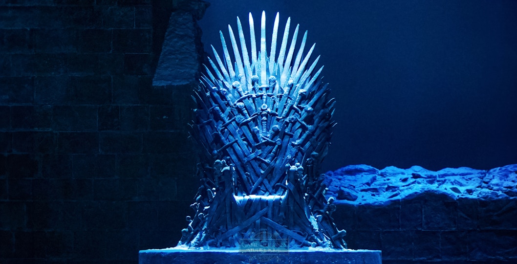 View of the Iron throne during Game of Thrones Studio tour